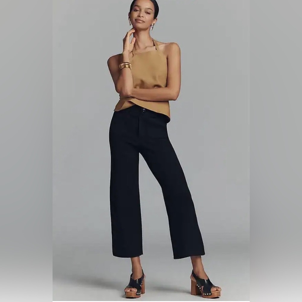 Anthropologie Colette Sweater Knit Wide-Leg Pants Size Lp Nwt Read